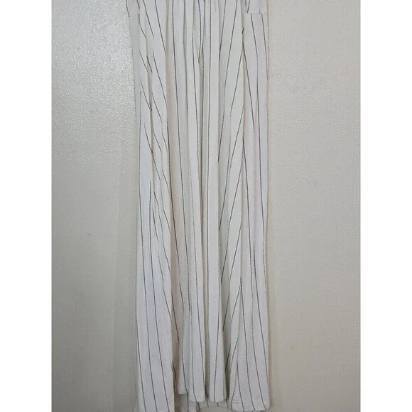 URBAN Romantics White Striped Midi Dress - Picture 6 of 11